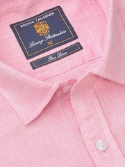 وردي - Brook Taverner Pure Linen Short Sleeve Shirt - Image 5 of 6