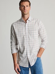 Brook Taverner White Tattersall Check Cotton Shirt - Image 5 of 10