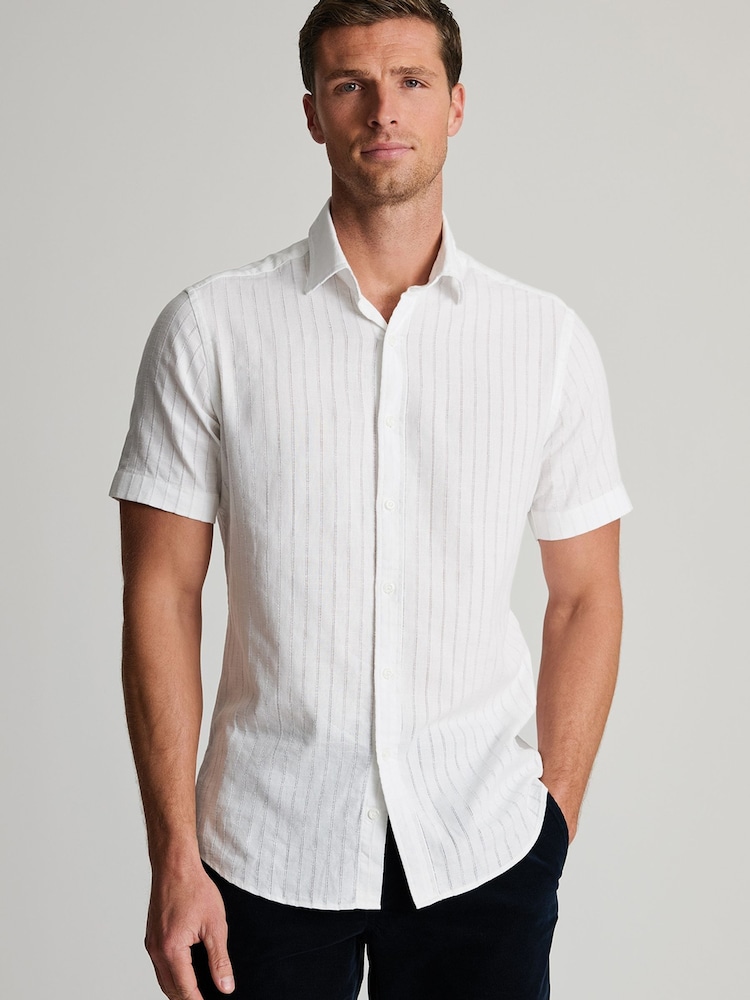 Brook Taverner White Short Sleeve Shirt - Image 1 of 5