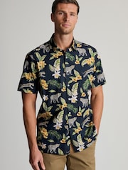 Brook Taverner Black Leopard Short Sleeve Shirt - Image 3 of 7