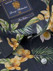 Brook Taverner Black Leopard Short Sleeve Shirt - Image 6 of 7