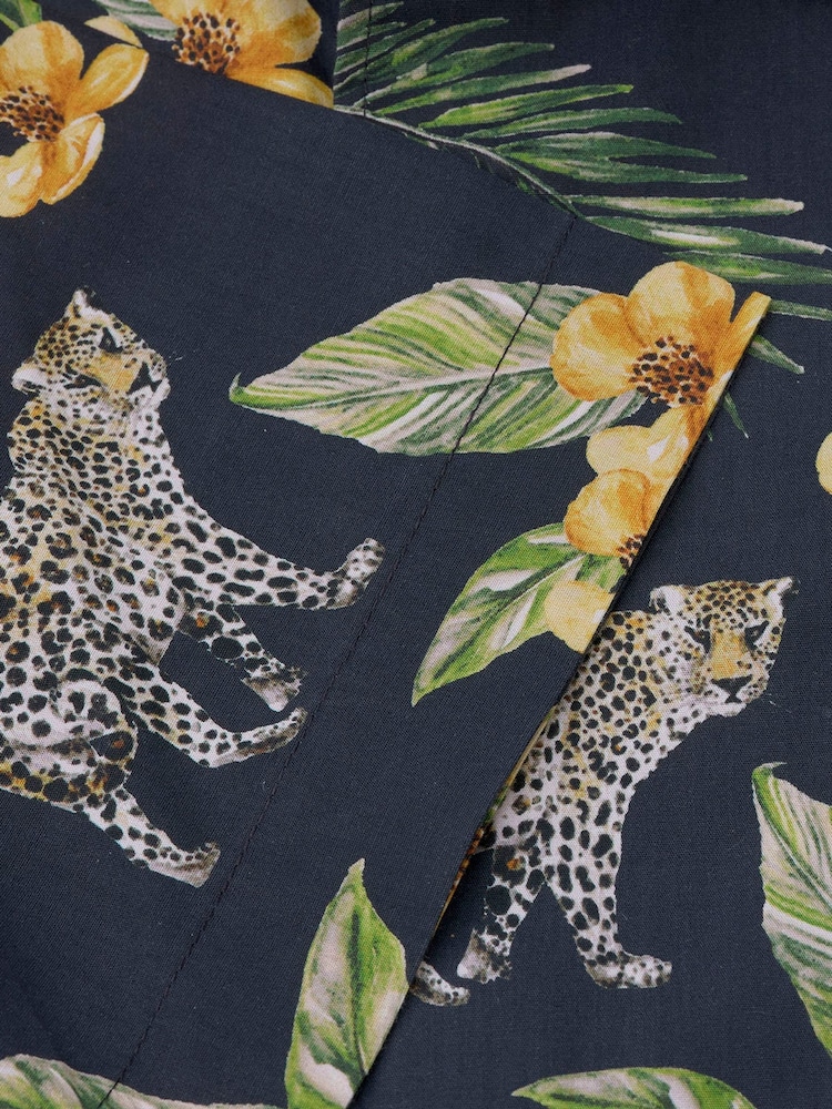 Brook Taverner Black Leopard Short Sleeve Shirt - Image 7 of 7