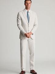 Brook Taverner Natural Cotton Linen Suit Jacket - Image 2 of 7