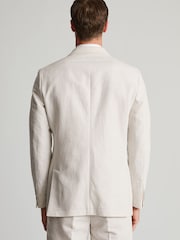 Brook Taverner Natural Cotton Linen Suit Jacket - Image 3 of 7