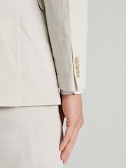 Brook Taverner Natural Cotton Linen Suit Jacket - Image 5 of 7