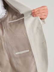 Brook Taverner Natural Cotton Linen Suit Jacket - Image 6 of 7