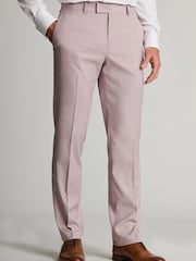 Brook Taverner Pink Textured Suit Trousers - Image 1 of 2
