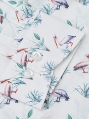 Brook Taverner White Print Cotton Shirt - Image 6 of 6