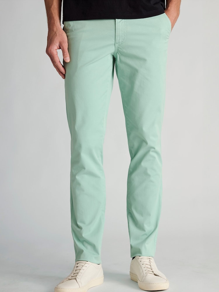 بنطلون قطن قابل للتمدد مصبوغ كقطعة كاملة بتصميم مفصل من Brook Taverner - Image 1 of 4