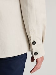 Brook Taverner Natural Cotton Linen Overshirt - Image 4 of 6