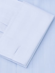 Brook Taverner Blue Textured Stripe Egyptian Shirt - Image 7 of 7