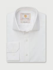 Brook Taverner White Satin Cotton Shirt - Image 5 of 7