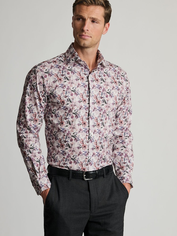 Brook Taverner Pink Floral Cotton Shirt - Image 1 of 5