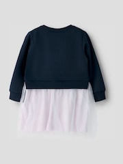 Name It Navy/Pink Heart Tulle Skirt Dress - Image 2 of 3