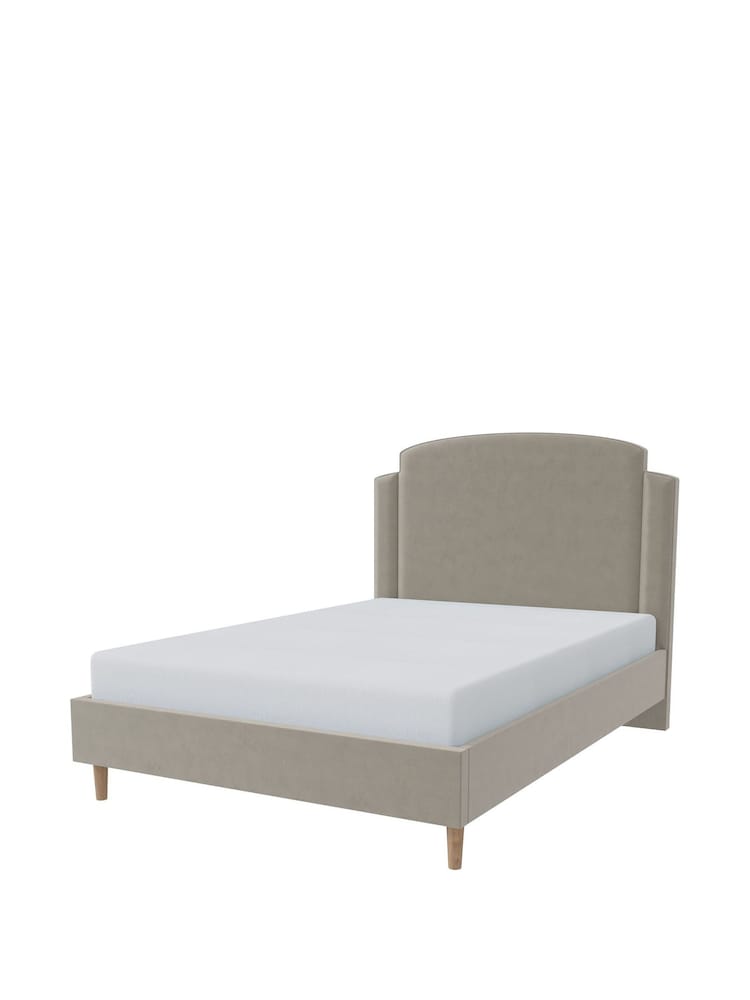 Millbrook Beds Mink Deco Arc Luxury Velvet Frame - Image 1 of 6