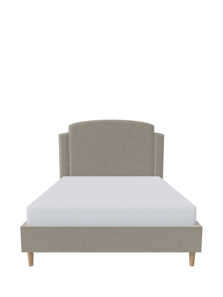 Millbrook Beds Mink Deco Arc Luxury Velvet Frame - Image 2 of 6