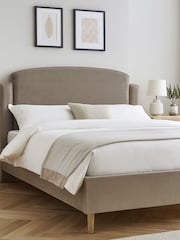 Millbrook Beds Mink Deco Arc Luxury Velvet Frame - Image 5 of 6