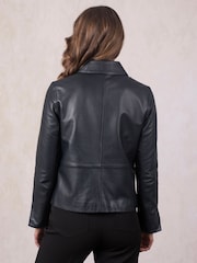 Lakeland Leather Blue Fairnam Collared Jacket - Image 3 of 7