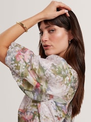 Rochie midi cu imprimeu și mâneci bufante Ted Baker - Imaginea 4 din 7