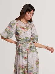 Rochie midi cu imprimeu și mâneci bufante Ted Baker - Imaginea 5 din 7