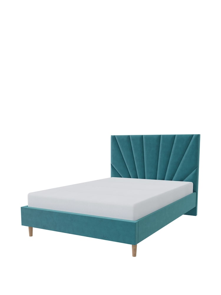 Millbrook Beds Teal Rise Luxury Velvet Frame - Image 1 of 6