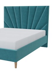 Millbrook Beds Teal Rise Luxury Velvet Frame - Image 4 of 6