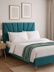 Millbrook Beds Teal Rise Luxury Velvet Frame - Image 5 of 6