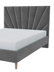 Millbrook Beds Grey Rise Soft Chenille Frame - Image 3 of 6