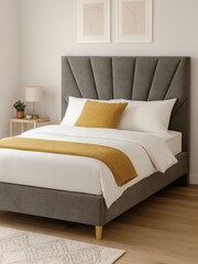 Millbrook Beds Grey Rise Soft Chenille Frame - Image 5 of 6