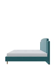 Millbrook Beds Teal Deco Arc Luxury Velvet Frame - Image 3 of 6