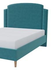 Millbrook Beds Teal Deco Arc Luxury Velvet Frame - Image 4 of 6