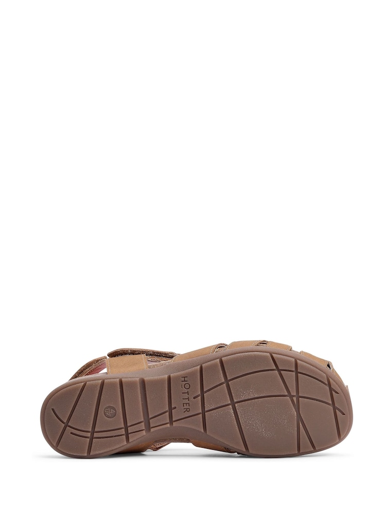 Hotter Brown Extra Wide Fit Carpa Touch Fastening Casual Sandals - Image 5 of 5