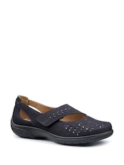 Hotter Blue Wide Fit Daphne Touch Fastening Mary Janes Shoes - Image 2 of 4