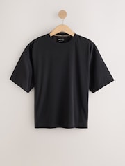 Black Active Boxy Crew Neck Short Sleeve T-Shirt - Image 4 of 6
