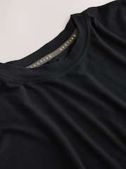 Black Active Boxy Crew Neck Short Sleeve T-Shirt - Image 5 of 6
