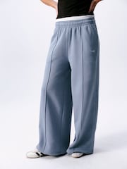 self. Blue Wide Leg Joggers - Image 1 of 8