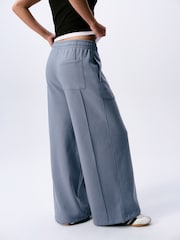self. Blue Wide Leg Joggers - Image 4 of 8