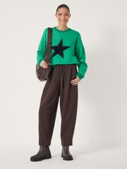 Hush Green Star Graphic Towelling Sweatshirt - Image 2 of 4