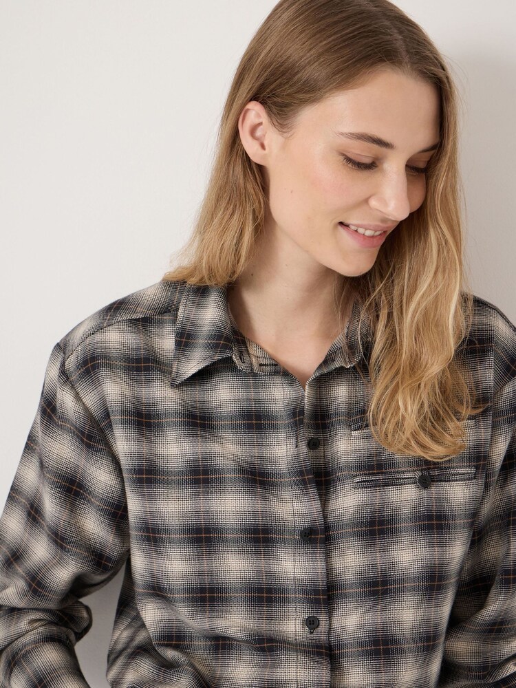 Hush Brown Amren Check Long Sleeve Shirt - Image 5 of 5