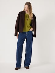 Hush Green Cherrie Chunky Cashmere T-Shirt - Image 3 of 6