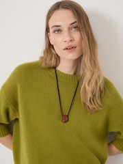 Hush Green Cherrie Chunky Cashmere T-Shirt - Image 5 of 6