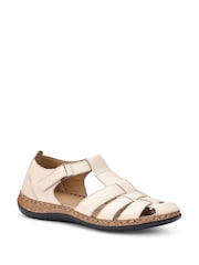 Hotter White Standard Fit Sharini Touch-Fastening Casual Sandals - Image 2 of 4
