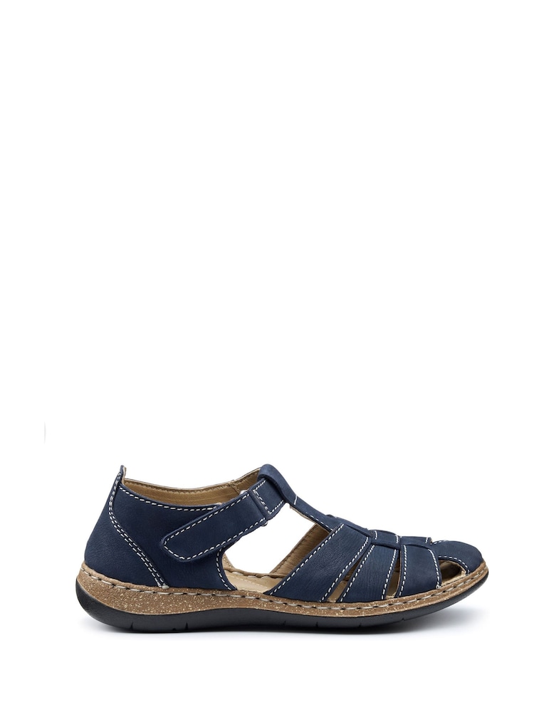 Hotter Blue Standard Fit Sharini Touch-Fastening Casual Sandals - Image 1 of 4