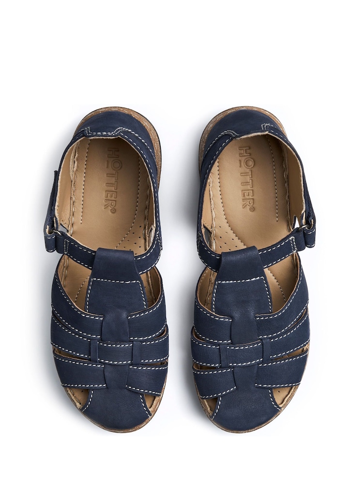 Hotter Blue Standard Fit Sharini Touch-Fastening Casual Sandals - Image 4 of 4