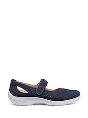 Hotter Blue Extra Wide Fit Quake II Touch-Fastening Mary Janes Shoes - Image 1 of 4