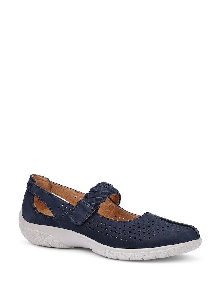 Hotter Blue Extra Wide Fit Quake II Touch-Fastening Mary Janes Shoes - Image 2 of 4