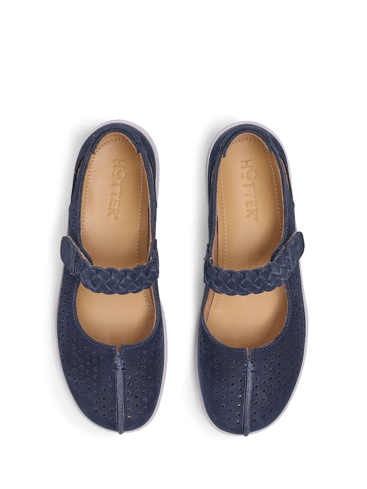 Hotter Blue Extra Wide Fit Quake II Touch-Fastening Mary Janes Shoes - Image 4 of 4