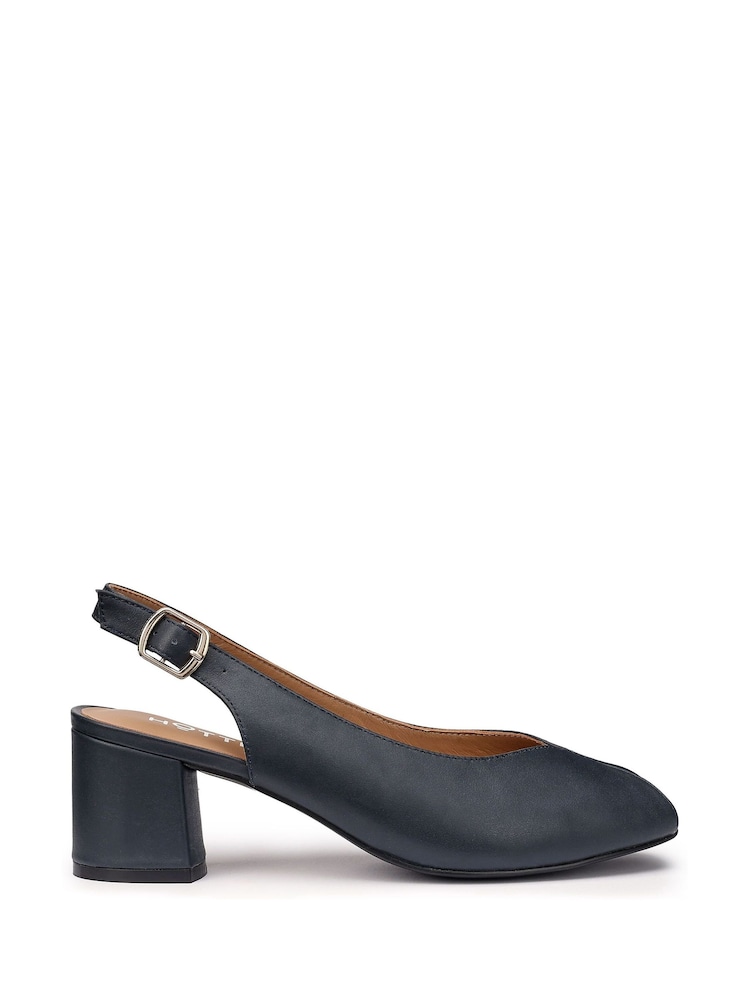 Hotter Blue Studio Buckle Slingback Court Shoes - Image 1 of 4