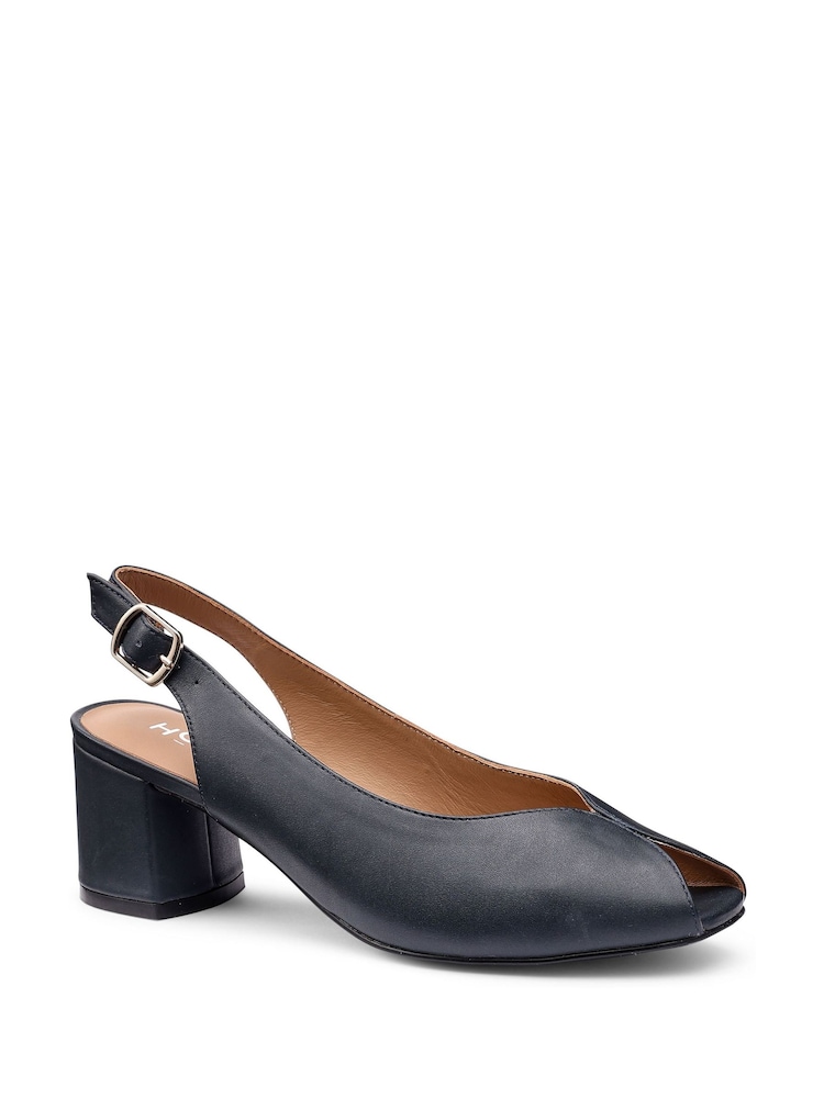 Hotter Blue Studio Buckle Slingback Court Shoes - Image 2 of 4