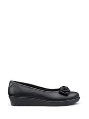 Hotter Black Jade Slip On Ballets Shoes - Image 1 of 4